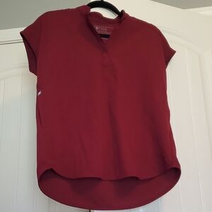 NWT Figs Burgundy Rafaela Scrub Top XXS